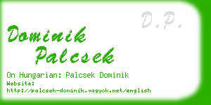 dominik palcsek business card